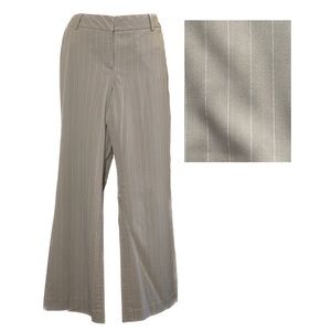 Ann Taylor Tan and White Pinstripe Pants - Size 6P